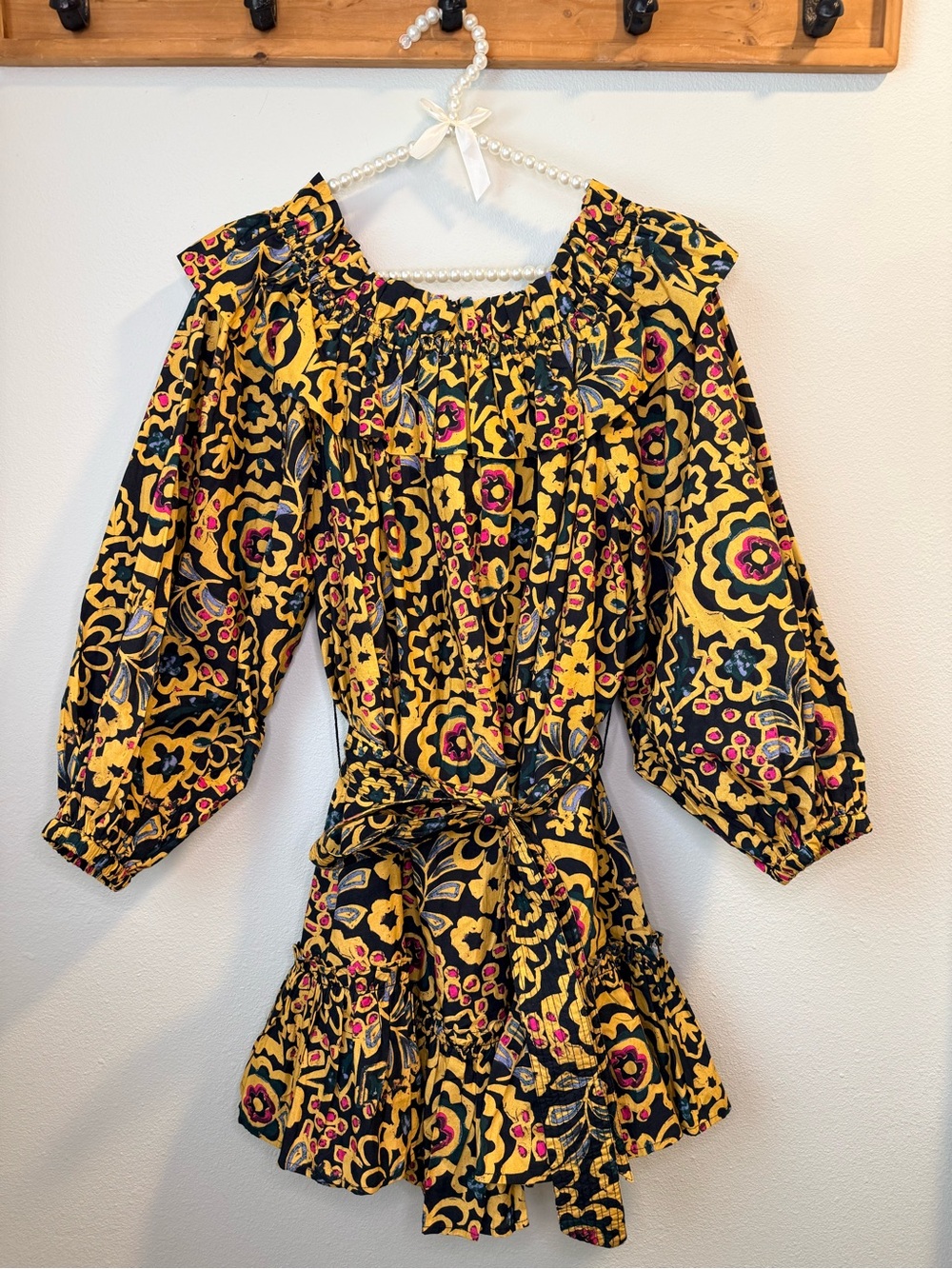 Cleobella Thala Off-Shoulder Floral Mini Dress size Small NWT